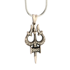 Trishul Damru 92.5 Silver Pendant for Men & Women
