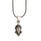 Mini Hanuman Face 92.5 Silver Pendant | Unisex Spiritual Necklace