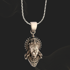 Royal Hanuman Face 92.5 Silver Pendant | Unisex Spiritual Necklace