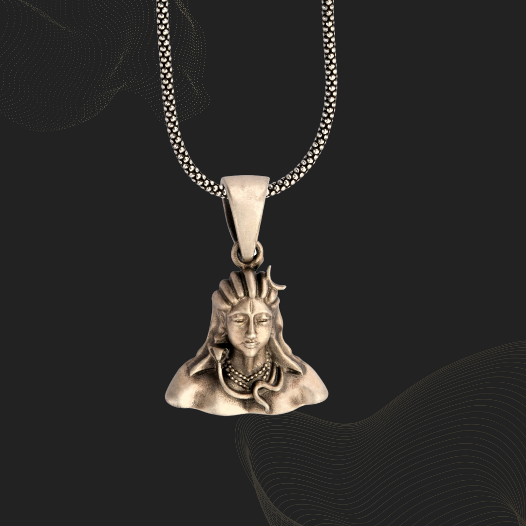 Lord Shiva 92.5 Silver Pendant | Mahadev Unisex Necklace
